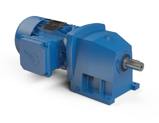 Motorreductor coaxial UNICASE NORD con carcasa monobloque robusta vista frontal